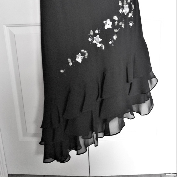 Evening Dress Beads & Sequins Black size 12 - Picture 4 of 7
